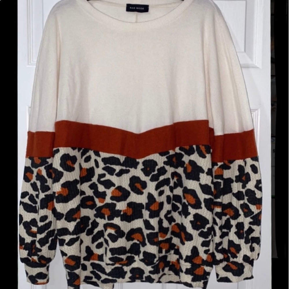 Waffle knit sweater